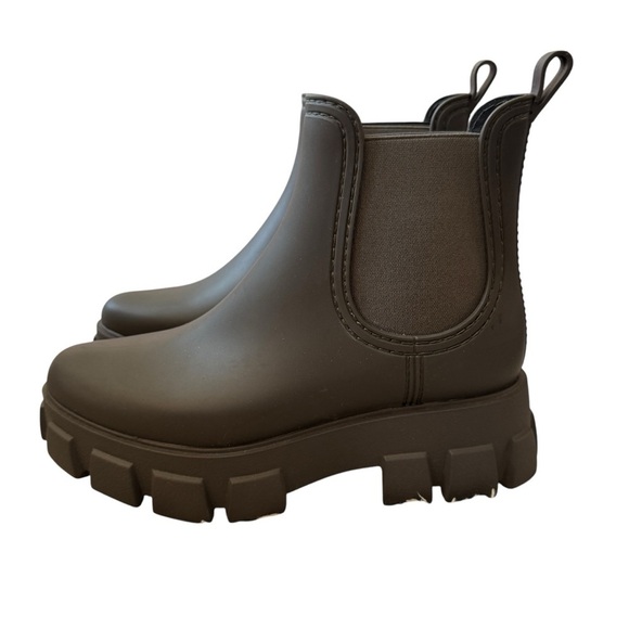 Jeffrey Campbell Cloudy Waterproof Chelsea Rain Boot, Grey Matte, Size 9 - Picture 1 of 8